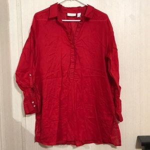 Chico’s red blouse